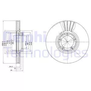 Delphi BG3366 Тормозные диски