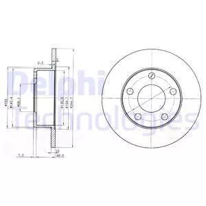 Delphi BG3382 Тормозные диски