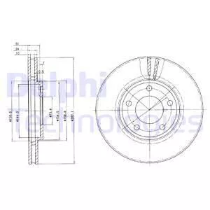 Delphi BG3383 Тормозные диски