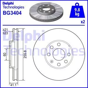 Delphi BG3404 Гальмівні диски