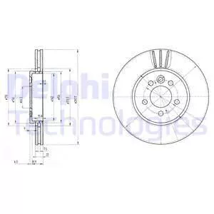 Delphi BG3503 Тормозные диски