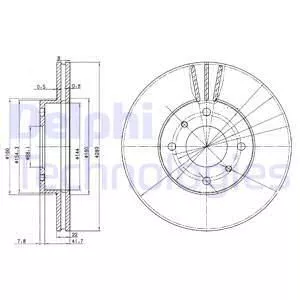 Delphi BG3596 Тормозные диски