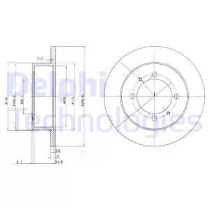 Delphi BG3609 Тормозные диски