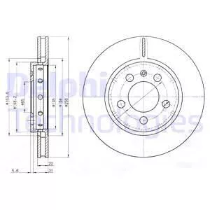 Delphi BG3611 Тормозные диски