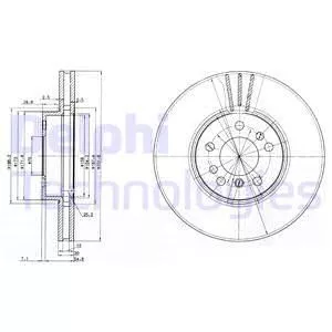 Delphi BG3628 Гальмівні диски