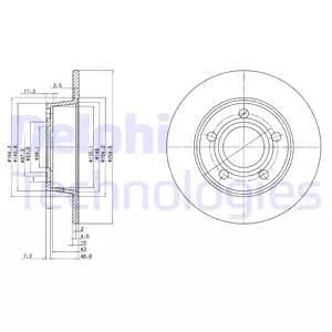 Delphi BG3672 Тормозные диски