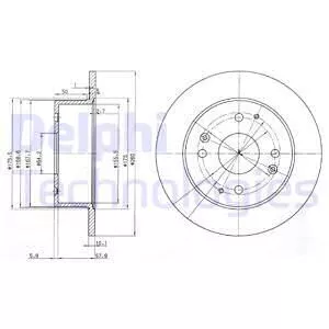 Delphi BG3677 Тормозные диски