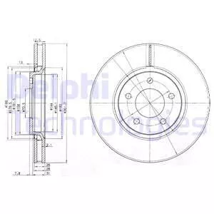 Delphi BG3716 Тормозные диски