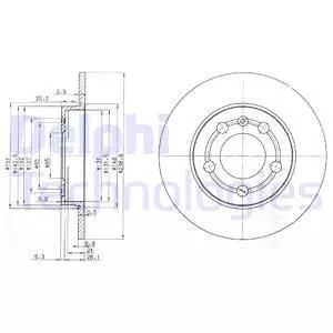 Delphi BG3738 Тормозные диски