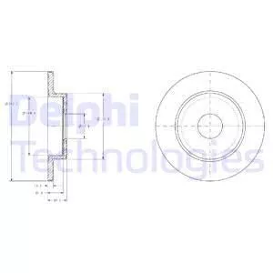 Delphi BG3761 Тормозные диски