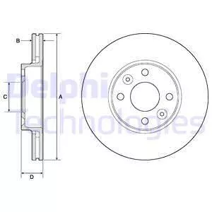 Delphi BG3762C Гальмівні диски