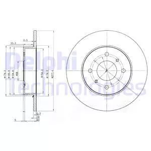 Delphi BG3764 Тормозные диски