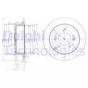 Delphi BG3799 Тормозные диски