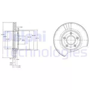 Delphi BG3826 Тормозные диски