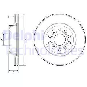 Delphi BG3832C Тормозные диски