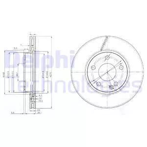 Delphi BG3845C Тормозные диски