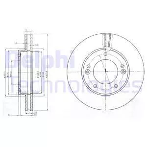 Delphi BG3858 Гальмівні диски