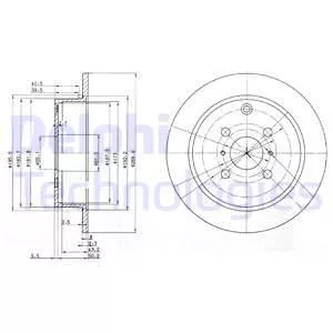 Delphi BG3867 Тормозные диски