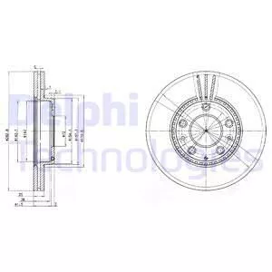 Delphi BG3874 Гальмівні диски