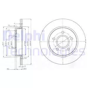 Delphi BG3896 Тормозные диски