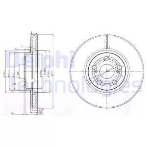 Delphi BG3913 Тормозные диски