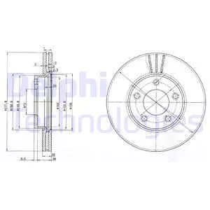 Delphi BG3927 Тормозные диски