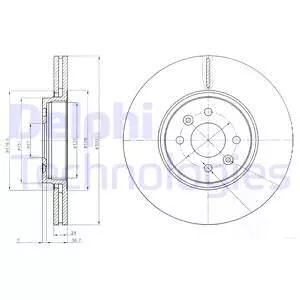 Delphi BG3929 Тормозные диски