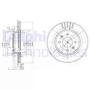 Delphi BG3934 Гальмівні диски