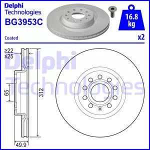 Delphi BG3953C Гальмівні диски