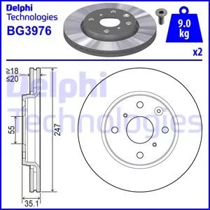 Delphi BG3976 Гальмівні диски