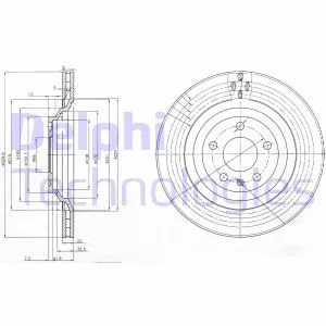 Delphi BG3991 Тормозные диски