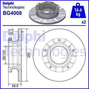 Delphi BG4008 Тормозные диски