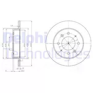 Delphi BG4017 Гальмівні диски