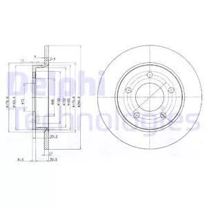 Delphi BG4025C Тормозные диски