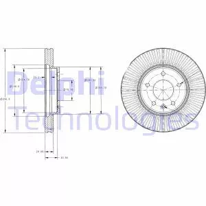 DELPHI BG4092C Тормозные диски