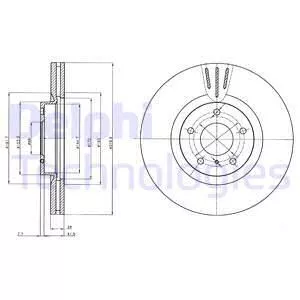 Delphi BG4107 Тормозные диски