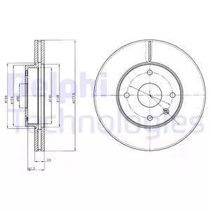 Delphi BG4193 Тормозные диски