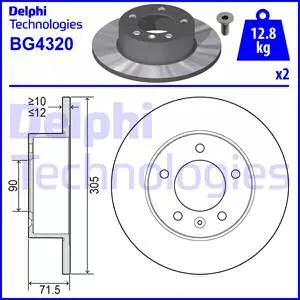 Delphi BG4320 Тормозные диски