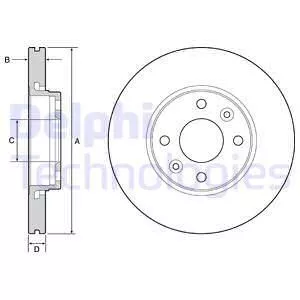 Delphi BG4459C Тормозные диски