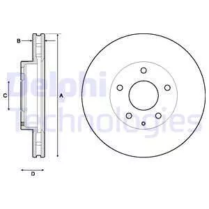 Delphi BG4712C Тормозные диски