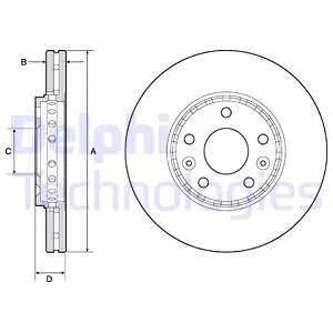Delphi BG4815C Тормозные диски