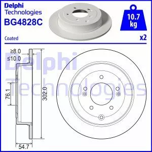 DELPHI BG4828C Гальмівні диски