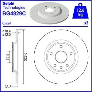 Delphi BG4829C Тормозные диски