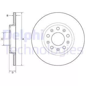 Delphi BG4960C Тормозные диски