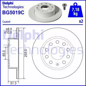 Delphi BG5019C Гальмівні диски