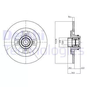 Delphi BG9025RS Гальмівні диски