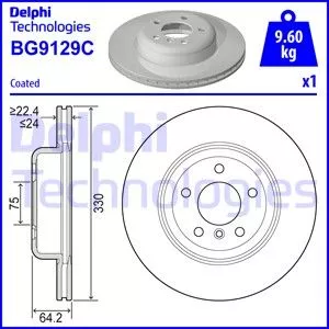 Delphi BG9129C Гальмівні диски