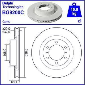 Delphi BG9200C Гальмівні диски