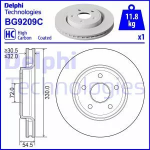 Delphi BG9209C Гальмівні диски