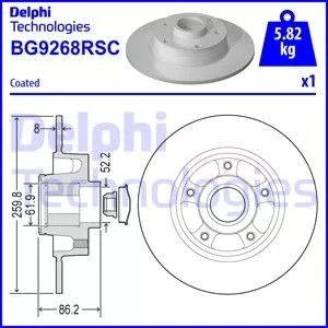 Delphi BG9268RSC Гальмівні диски